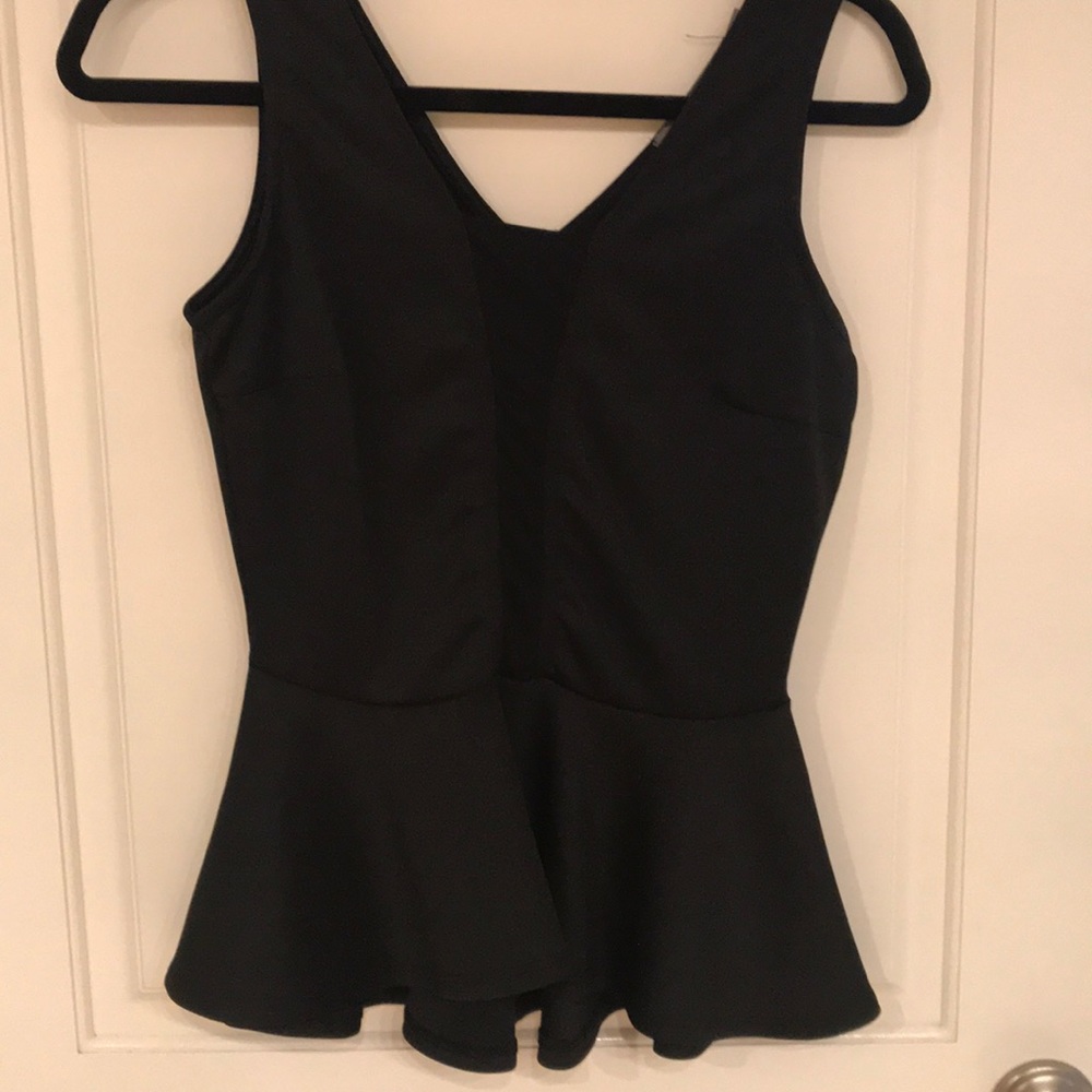 Peplum Black Top